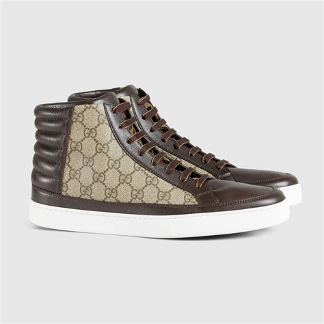 gucci supreme printed shoes|Gucci supreme high top sneakers.